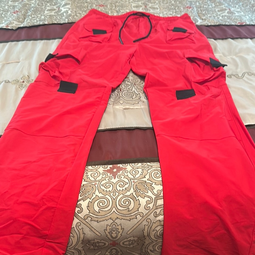 Nova Men Red Drawstring Pants